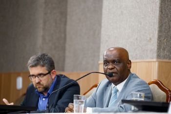 Mateus Britto, presidente da APMAJU e Carlos Trindade, presidente do SINAF